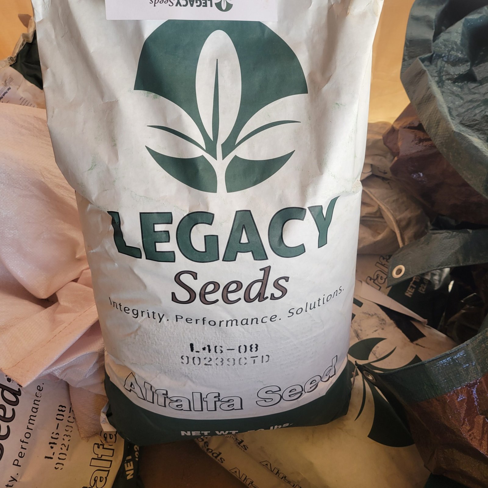 Custom agricultural seed mix prepared for planting